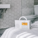 Sangean H201 Shower Radio AM/FM Waterproof, Weather Alert Radio, White