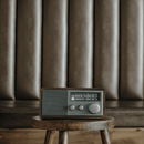 Sangean SG-116 AM/FM Analog Wooden Cabinet Receiver, Walnut-Silver
