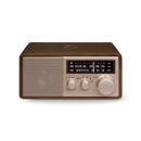 Sangean WR-16SE Radio de gabinete de madera de edición especial 45 aniversario con AM/FM/Bluetooth/entrada auxiliar/carga de teléfono USB (nogal oscuro con oro rosa)