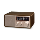 Sangean WR-16SE Radio de gabinete de madera de edición especial 45 aniversario con AM/FM/Bluetooth/entrada auxiliar/carga de teléfono USB (nogal oscuro con oro rosa)