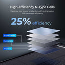 Panel solar tipo N ShadowFlux™ antishadow de 200 W de Renogy