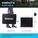 Maleta solar plegable monocristalina Renogy de 100 vatios y 12 voltios con Voyager