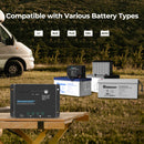 Controlador de carga solar con conexión a tierra negativa Renogy Wanderer de 30 amperios y 12 V PWM