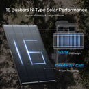 Panel solar tipo N ShadowFlux™ antishadow de 200 W de Renogy