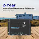 Controlador de carga solar con conexión a tierra negativa Renogy Wanderer de 30 amperios y 12 V PWM