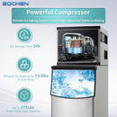 EQCHEN 350 lbs Commercial Ice Maker Machine with 230 lbs Storage Capacity