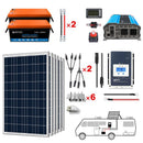Acopower 100W poly
400Ah/3kW
(2x200Ah) Li400Ah P600w