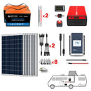 Acopower 100W poly
200Ah/1.5kW
(2x100Ah) Li200Ah P800w