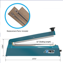12” Plastic Manual Impulse Bag Sealer
