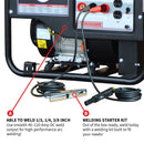 Soldadora/Generador de 120 Amperios con Motor de 7 HP a Gasolina y 2200 Vatios