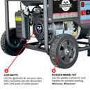 Soldadora/Generador de 120 Amperios con Motor de 7 HP a Gasolina y 2200 Vatios