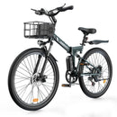 Bicicleta eléctrica plegable isinwheel M40 con cesta