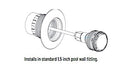 Luz LED Pentair MicroBrite para piscinas y spas, color blanco | Cable de 100 pies y 12 V