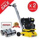 Cepilladora rectificadora de hormigón a gasolina de 8" con motor Honda de 5.5 HP y kit de cuchillas