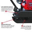 5.5 HP Honda Vibratory Plate Compactor Tamper for Ground, Gravel, Dirt, Asphalt, Compaction
