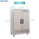 Commercial Reach in Freezer, 2 Door 49 Cu.ft Stainless Steel Commercial Reach in Solid Door Upright Fan Cooling Freezer