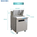EQCHEN 27 Inch Mega Top Sandwich Prep Table Refrigerator