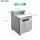 EQCHEN 27 Inch Sandwich Prep Table Refrigerator