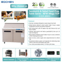 Refrigerador de mesa de preparación de sándwiches EQCHEN de 48 pulgadas Mega Top