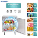 Commercial Undercounter Refrigerator, EQCHEN 28" Single Door Stainless Steel Lowboy Cooler Worktop Fridge 6.3 Cu.ft