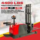Carretilla retráctil de mástil móvil MRT4400-3M-19, 4400 lb de capacidad de carga, 118" de altura de elevación, freno electromagnético