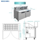 EQCHEN 60 Inch Mega Top Sandwich Prep Table Refrigerator