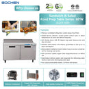 EQCHEN 60 Inch Sandwich Prep Table Refrigerator