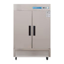 Commercial Reach in Freezer, 2 Door 49 Cu.ft Stainless Steel Commercial Reach in Solid Door Upright Fan Cooling Freezer