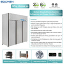 EQCHEN 3 Door 72 Inch Wide Refrigerator Freezer Combo