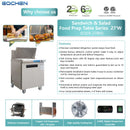 EQCHEN 27 Inch Mega Top Sandwich Prep Table Refrigerator
