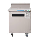 27 inch Salad Sandwich Prep Table Refrigerator, Stainless Steel Single Door Food Prep Cooler