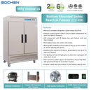Commercial Reach in Freezer, 2 Door 49 Cu.ft Stainless Steel Commercial Reach in Solid Door Upright Fan Cooling Freezer