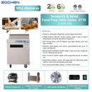 EQCHEN 27 Inch Sandwich Prep Table Refrigerator