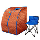 Durasage Health - Large Portable Low EMF Negative Ion Indoor Sauna with Chair and Heated Footpad Included - Copper