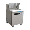27 inch Salad Sandwich Prep Table Refrigerator, Mega Top, Stainless Steel Food Prep Cooler
