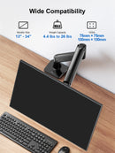 ErgoAV - Soporte de monitor con resorte de gas para monitor individual de hasta 35"