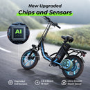 Bicicleta eléctrica plegable con marco bajo isinwheel U4 500w 88 km de autonomía