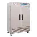 Commercial Reach in Freezer, 2 Door 49 Cu.ft Stainless Steel Commercial Reach in Solid Door Upright Fan Cooling Freezer