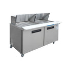 EQCHEN 60 Inch Mega Top Sandwich Prep Table Refrigerator