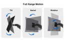 ErgoAV-Ergolink single arm monitor mount arm with built in USB-C docking station up to 35" monitor