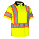 Polo de seguridad reflectante bicolor de alta visibilidad con espalda en X