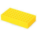 Gradilla para tubos OHAUS de 13 mm para mezcladores Vórtex, color amarillo