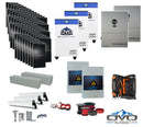 Kit solar completo fuera de la red de 30KW + EG4 FlexBOSS21 + 3 baterías de litio OMO 48V Freedom Series de 32KW + 30.8KW de energía solar con rieles de montaje en techo y cableado