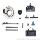 Sistema completo de aspiración central Prolux PLCCV12K con kit de boquillas eléctricas Prolux y 25 años de garantía.