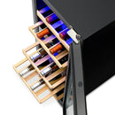 REFURB Newair Built-In Dual Zone Wine Cooler w/ Beech Wood Shelves, 29 Bottles