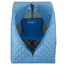Durasage Health - Sauna de vapor personal portátil y ligera Durasage para relajarse en casa, temporizador de 60 minutos, generador de vapor de 800 vatios, silla incluida - Azul claro