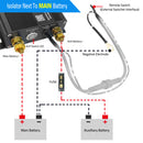 Acopower Dual Battery Isolator Kit, 12V 200 Amp Voltage Sensitive Complete VSR Double Battery Smart Automatic Charger Fit SUV Marine Car UTV ATV RV Boat Camper Truck