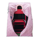 Durasage Health - Sauna de interior portátil grande de iones negativos con bajo EMF, silla y reposapiés calefactado incluidos - Rosa claro