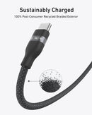 Cable Anker USB-C a USB-C (0,9 m / 1,8 m, 240 W, trenzado reciclado)