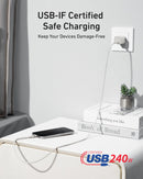 Cable Anker USB-C a USB-C (0,9 m / 1,8 m, 240 W, trenzado reciclado)